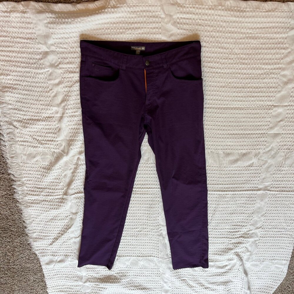 Peter Millar Pants.  Eggplant/Purple Color.  Size 32 in waist. 32 in length